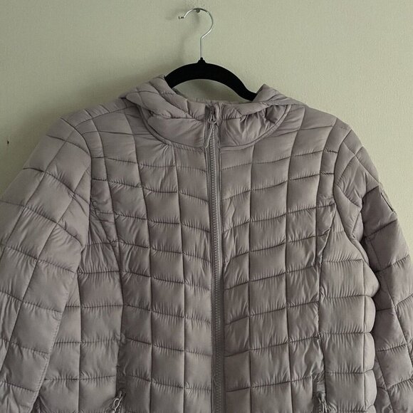 Reebok Women SZ L Light Purple Hooded Zip Pockets Puffer Winter Jacket Coat - Picture 6 of 11